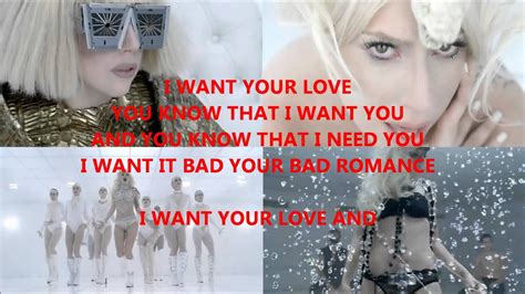 lady gaga bad romance lyrics youtube
